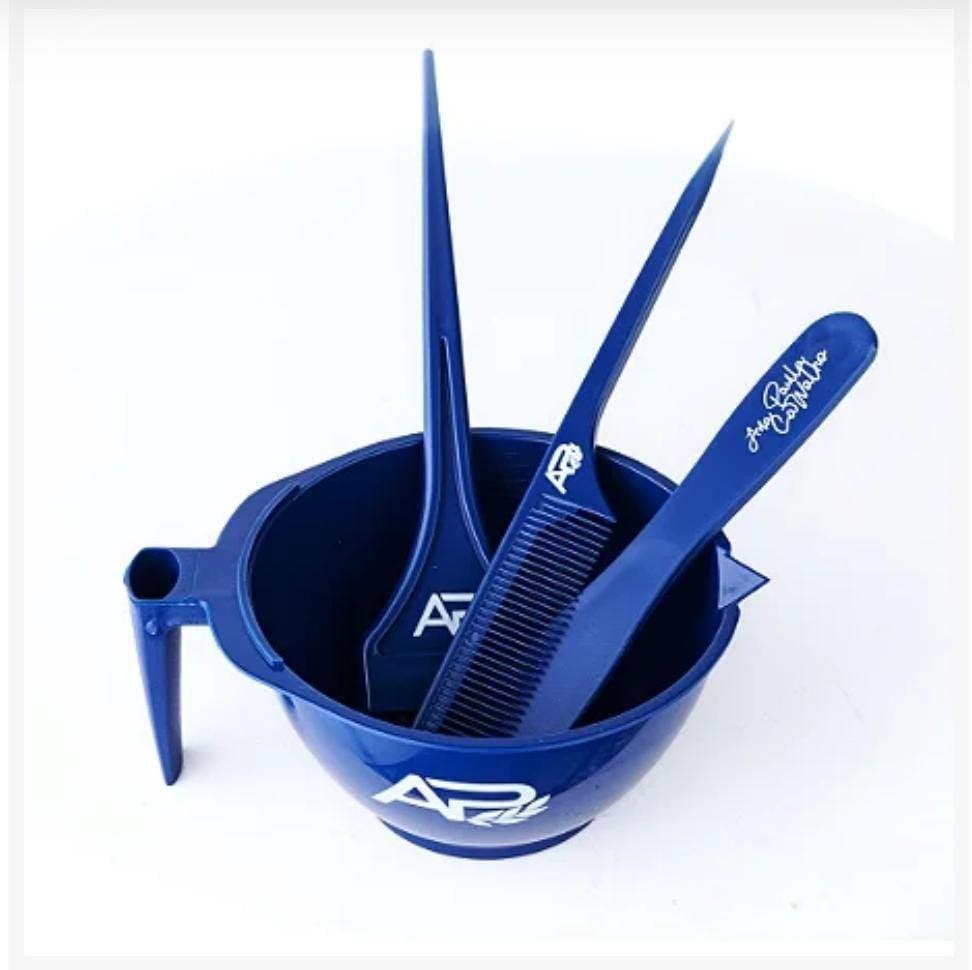 Kit modelador de cabelo azul