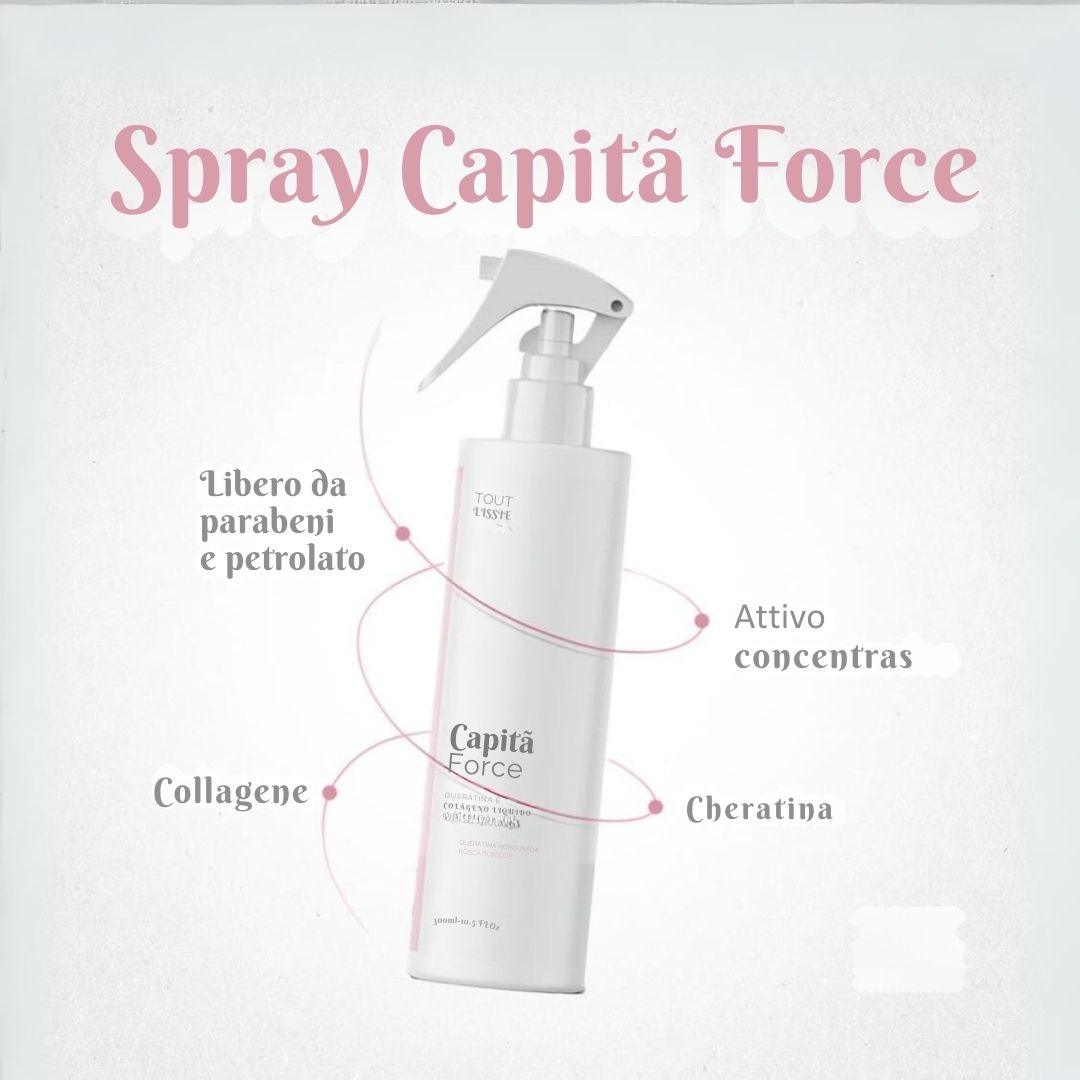 Cheratina e Collagene Liquido 300ml - Capitã Force.