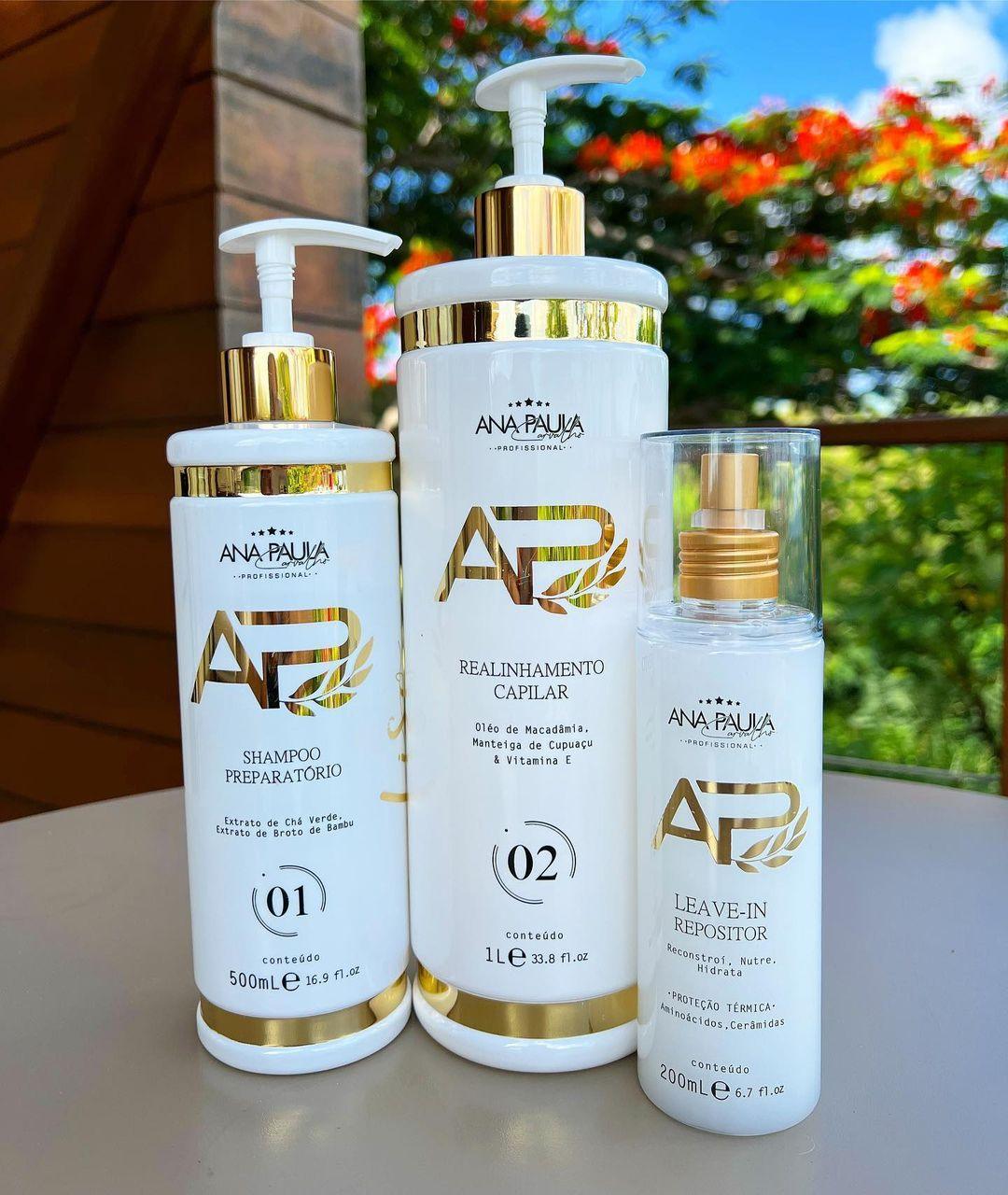 Ana Paula Carvalho kIt Liso Lambido + Leave-in Repositore . ( uso professionale )