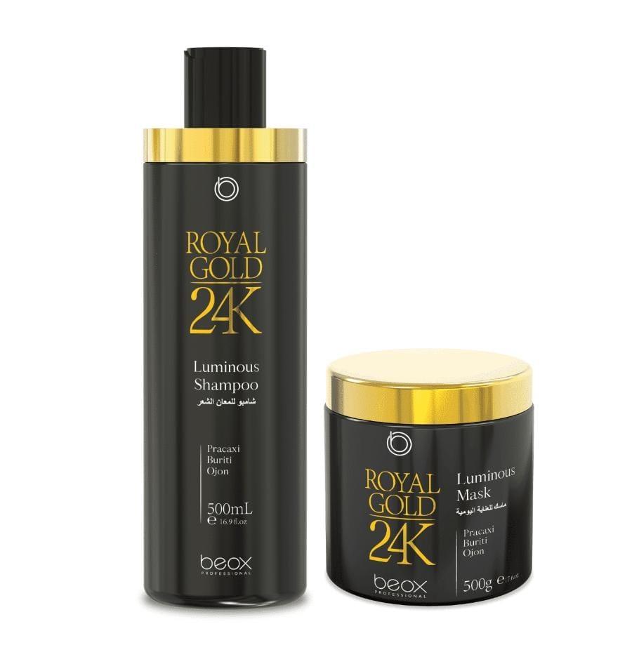 Ricostruzione Royal Gold 24K Professionale capelli estremamente lucidi e sani.