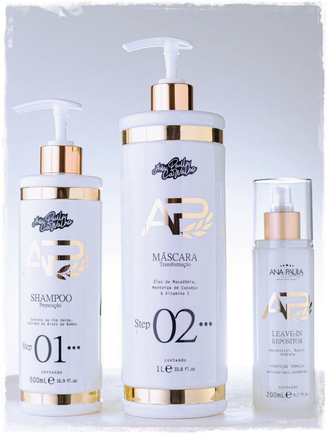 Ana Paula Carvalho kIt Liso Lambido + Leave-in Repositore . ( uso professionale )