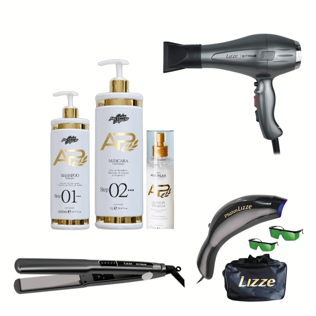 Kit professional, alisado, plancha,secador e photon 1 luz