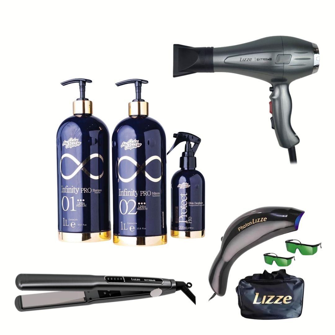 Kit professionale Cheratina, piastra, phon e photon 1 luce