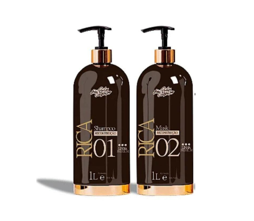 Kit Rica Shampoo + Macarilla, tratamento intensivo para cabello danado