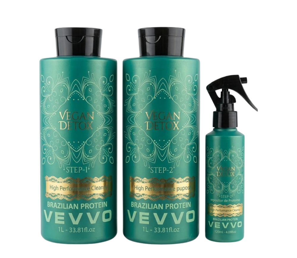Kit Premium Vegan  Nanoplastia ( Uso Professionale ) Shampoo 1L Lisciante 1L Protezione termica 120ml